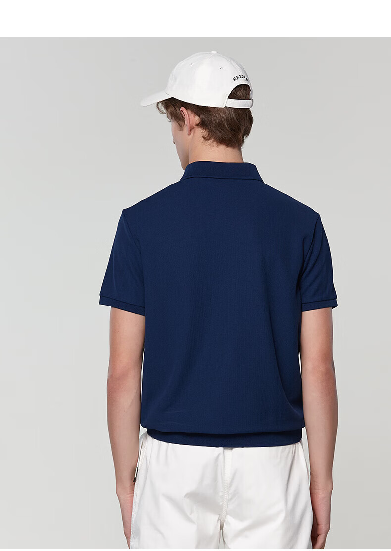 HAZZYS Men's Summer Moisture-Wicking Quick-Dry 3A Antibacterial Short Sleeve Polo Shirt ASTZE0CBEC8 14